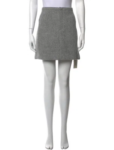 Pre-owned Vince Wool Mini Skirt In Grey