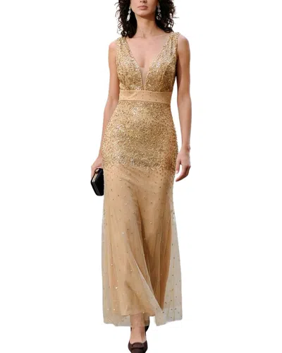 Vincent Embellished Maxi Dress In Nude