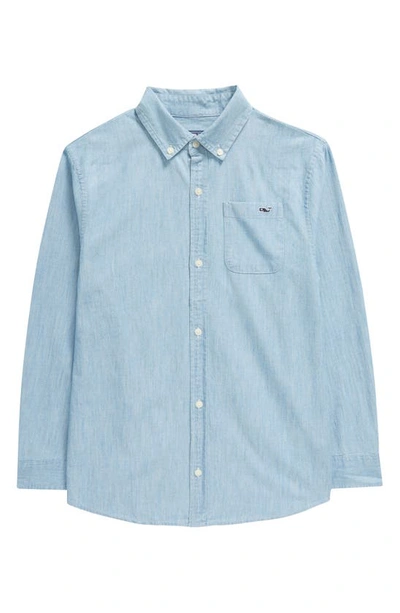 Vineyard Vines Boys' Button Down Chambray Shirt - Little Kid, Big Kid In Coastline