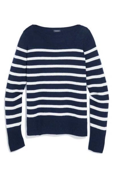 Vineyard Vines Cashere & Linen Boatneck Sweater In Nautical Navy