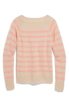 Vineyard Vines Cashere & Linen Boatneck Sweater In Oatmeal Heather