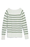 Vineyard Vines Cashere & Linen Boatneck Sweater In Powder