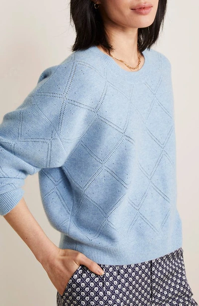 Vineyard Vines Cashmere Pointelle Sweater In Jake Blue