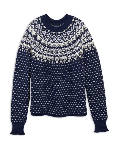 Vineyard Vines Cotton Fair Isle Sweater In Blue