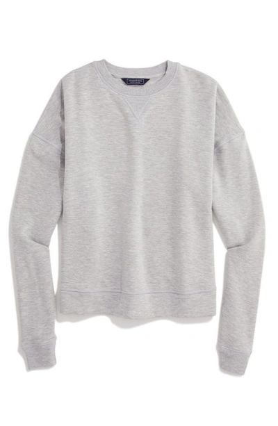 Vineyard Vines Dreamcloth Crewneck Sweatshirt In Light Grey Heather