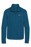 Vineyard Vines Dreamcloth Relaxed Half Zip Sweatshirt In Mallard Blue