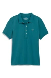 Vineyard Vines Heritage Cotton Polo In Mallard Blue