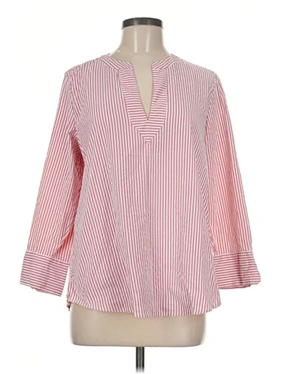 Pre-owned Vineyard Vines Long Sleeve Henley Shirt In Pink