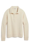 Vineyard Vines Polo Collar Cotton Sweatshirt In Oatmeal Heather