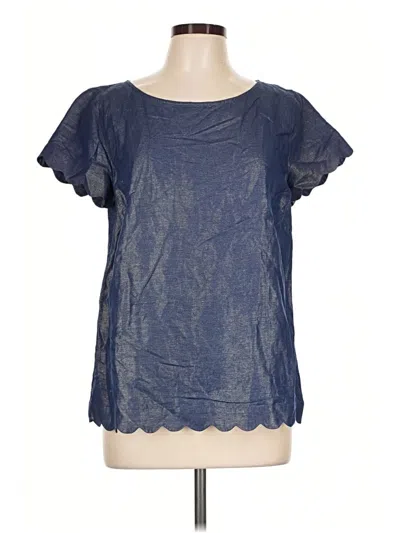 Vineyard Vines Short Sleeve Blouse In Blue