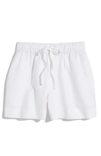Vineyard Vines Tie Waist Linen Blend Shorts In White Cap