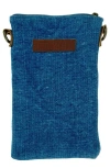 Vintage Addiction Jute Crossbody Bag In Natural/ Moroccan Blue