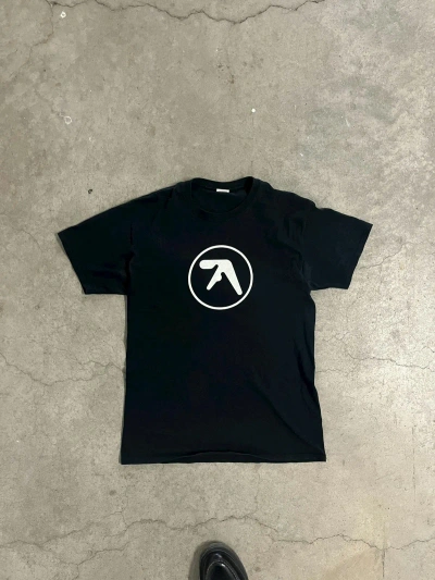 Pre-owned Vintage Aphex Twin Logo T-shirt In Navy