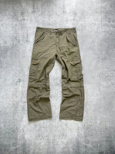 Pre-owned Vintage Cargo Distressed Japan Type Travis Style Pants Y2k In Khaki