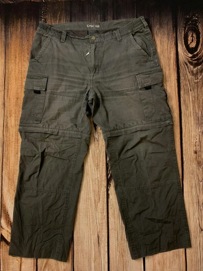 Pre-owned Vintage Cargo Pants Y2k Baggy Fit Multipocket Japan Style In Grey