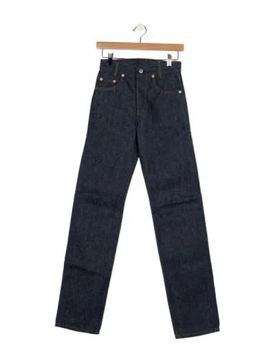 Pre-owned Vintage Levi's Mid-rise Straight Leg Jeans In Blue