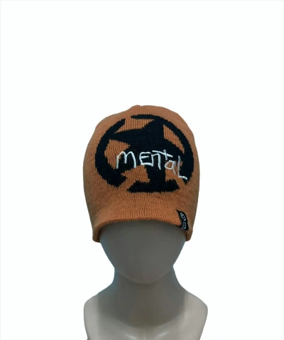 Pre-owned Vintage Mental Headgear Ski Beanie Nice Design In Orange