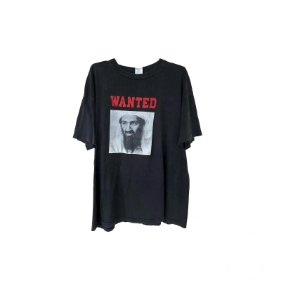 Pre-owned Vintage Osama Bin Laden Wanted T-shirt In Black