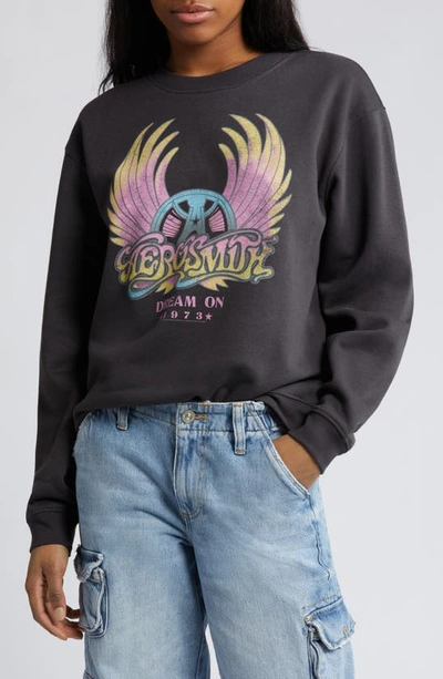 Vinyl Icons Aerosmith Graphic Sweatshirt In Phantom