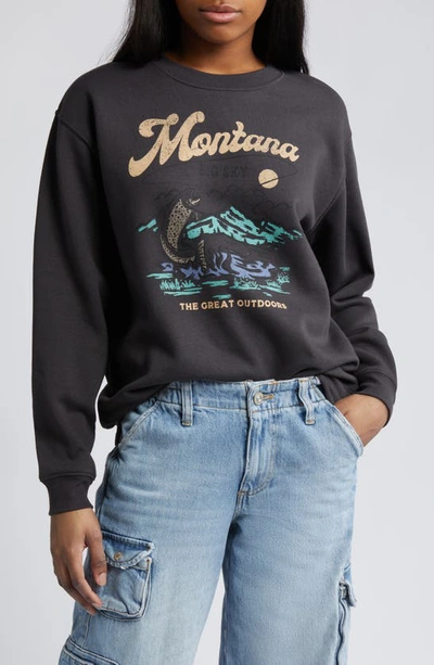 Vinyl Icons Montana Graphic Sweatshirt In Phantom