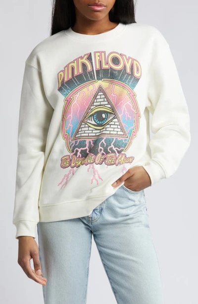 Vinyl Icons Pink Floyd Graphic Sweatshirt In Marshmallow
