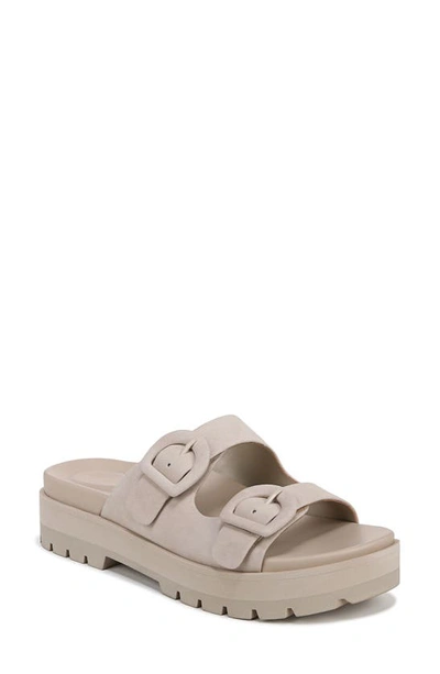 Vionic Capitola Platform Slide Sandal In Oatmeal Beige