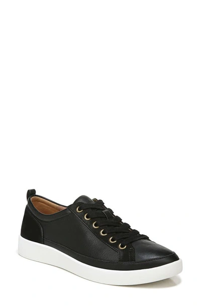 Vionic Winny Low Top Sneaker In Black Smooth