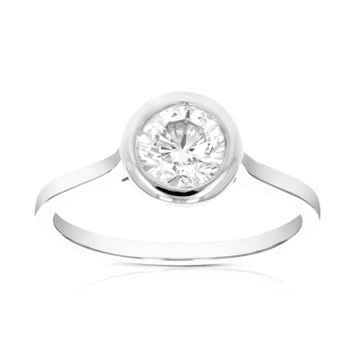 Vir Jewels 1 Cttw Lab Grown Diamond Engagement Solitaire Ring In 14k White Gold For Women