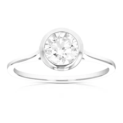 Vir Jewels 1 Cttw Lab Grown Diamond Engagement Solitaire Ring In 14k White Gold For Women