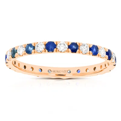 Vir Jewels 1 Cttw Lab Grown Diamond Eternity Ring Wedding Band In 14k Rose Gold For Women In Pink