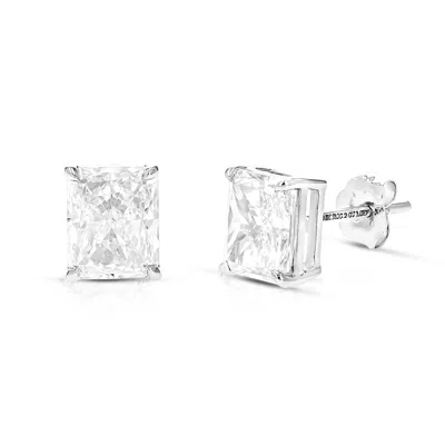 Vir Jewels 2.50 Cttw Radiant Lab Grown Diamond Stud Earrings In 14k Gold With Push Backs For Women In White
