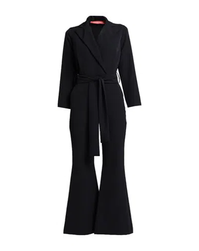 Virginia Bizzi Woman Jumpsuit Black Size 2 Polyester, Elastic Fibres