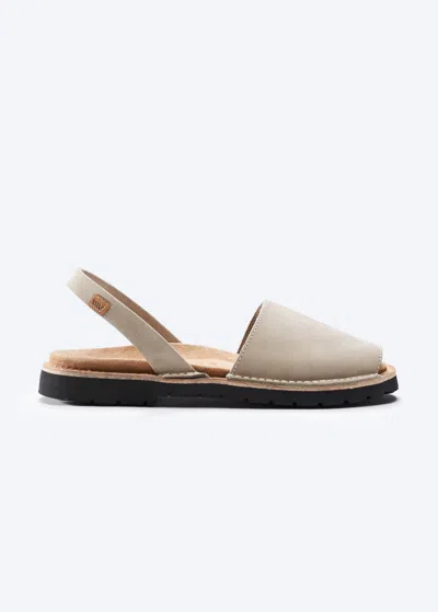 Viscata Barbada Leather Men's Avarcas In Beige