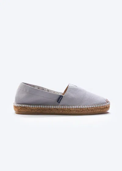 Viscata Barceloneta Canvas Espadrille Flats In Ash Grey