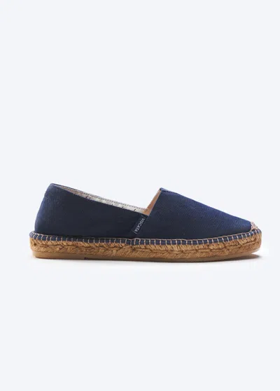Viscata Barceloneta Canvas Espadrille Flats In Navy Blue