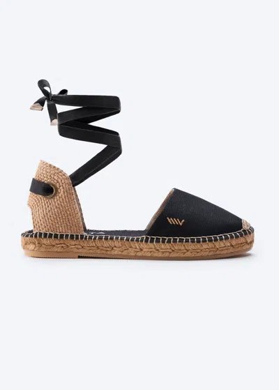 Viscata Candell Canvas Espadrille Flats In Black