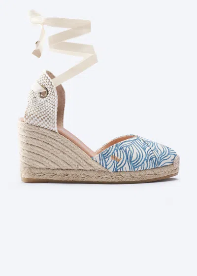 Viscata Culip Limited Edition Canvas Espadrille Wedges In Ocean Waves