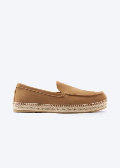 Viscata Esburri Suede Men's Espadrille Loafers In Camel