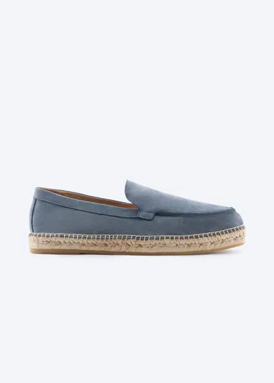 Viscata Esburri Suede Men's Espadrille Loafers In Navy Blue