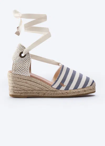 Viscata Escala Archive Canvas Espadrille Wedges In Sailor Stripes