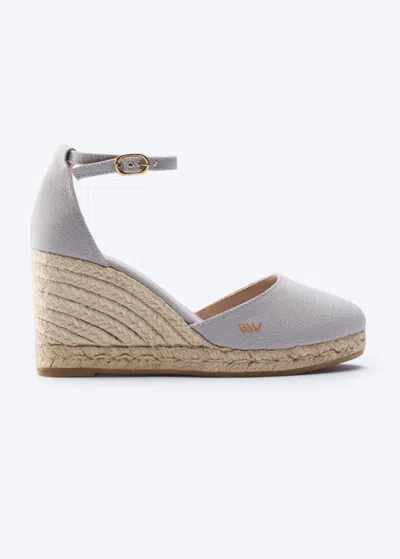Viscata Estartit Canvas Espadrille Wedges In Ash Grey