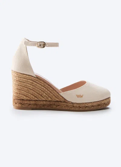 Viscata Estartit Canvas Espadrille Wedges In Beige