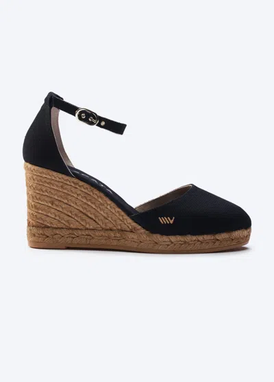 Viscata Estartit Canvas Espadrille Wedges In Navy Blue