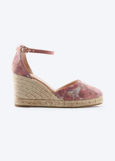 Viscata Estartit Premium Fabrics Espadrille Wedges In Lycra Pink