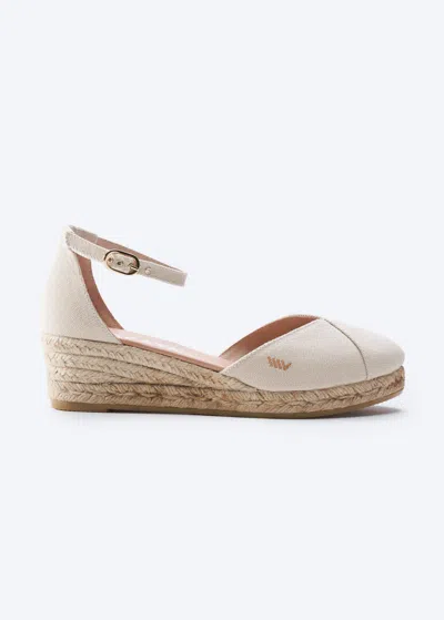 Viscata Formiga Canvas Espadrille Wedges In Beige