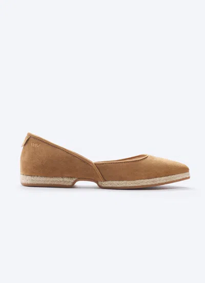 Viscata Garvet Suede Women's Espadrille Flats In Camel
