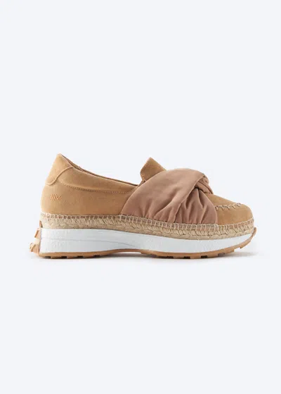 Viscata Giverola Suede Espadrille Sneakers In Camel
