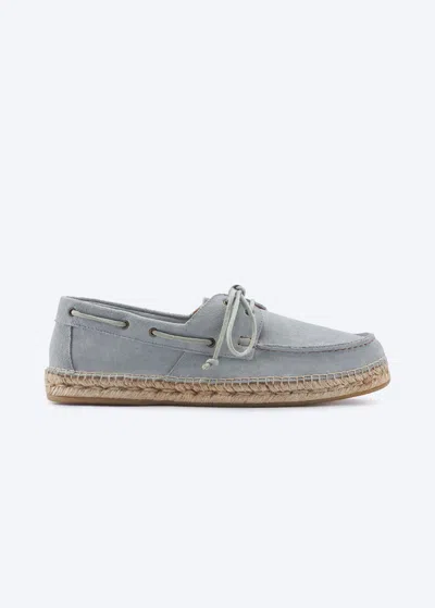 Viscata Levant Suede Men's Espadrille Boat Shoes In Ash Grey