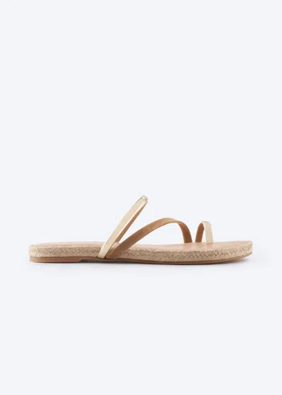 Viscata Miramar Suede Espadrille Sandal Flats In Camel