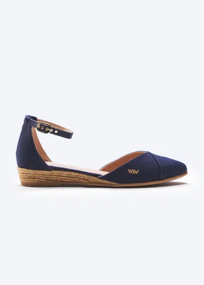 Viscata Montroig Canvas Espadrille Flats In Navy Blue